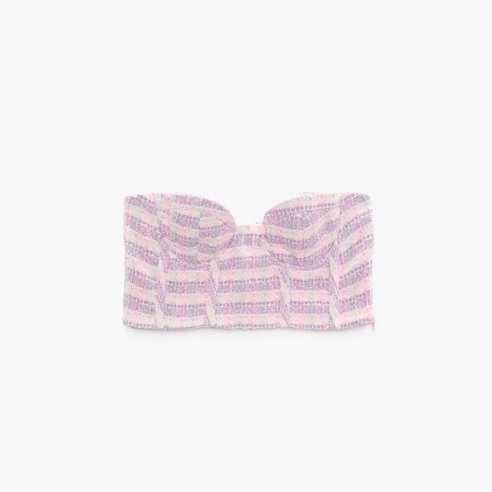 Zara Tweed Corset Top